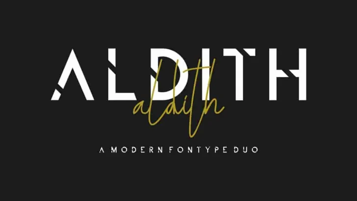 ALDITH Handwritten Font Duo