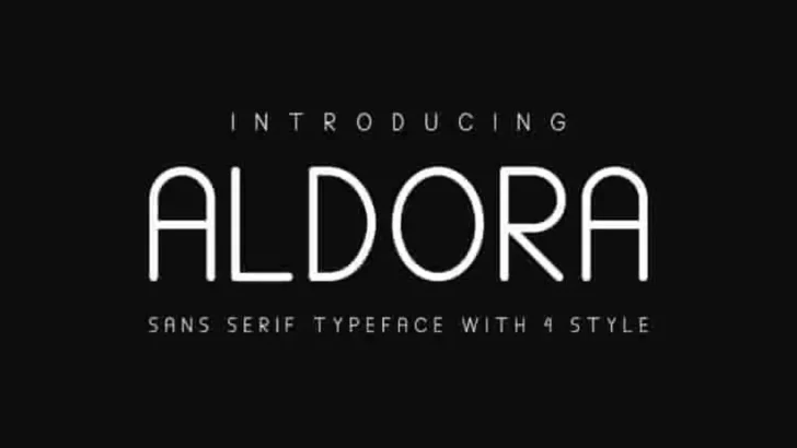 ALDORA Futuristic Sans Serif Font