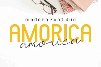 AMORICA Script Font Quartet