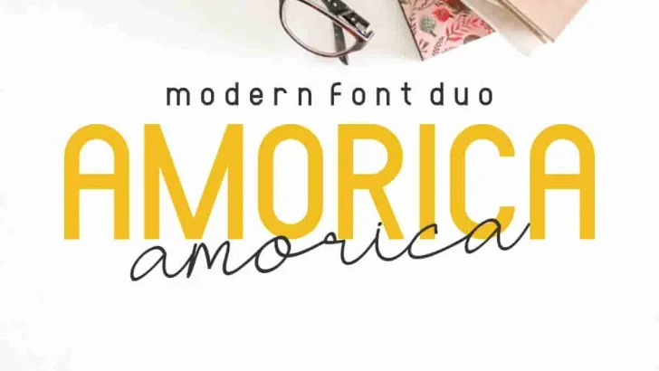 AMORICA Script Font Quartet
