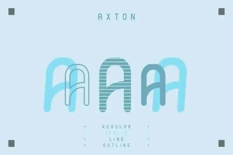 AXTON Sans Serif Retro Fonts