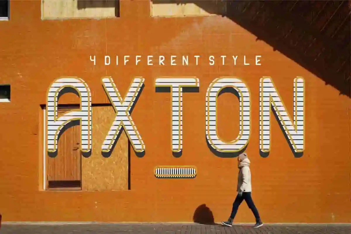 AXTON Sans Serif Retro Fonts