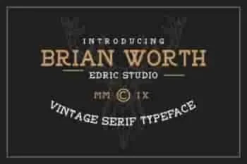 BRIAN WORTH - Vintage Font
