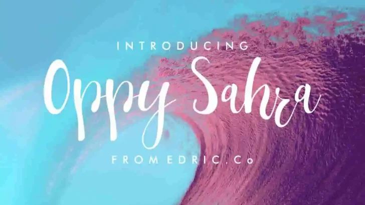 Oppy Sahra Hand Lettering Font