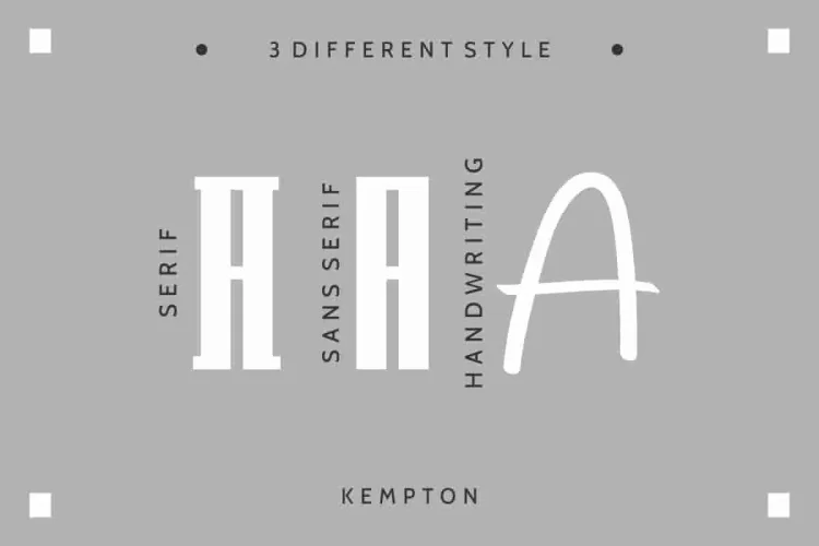 Kempton Handwriting Trio Font