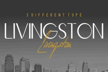 Livingston Script Handwriting Font Trio