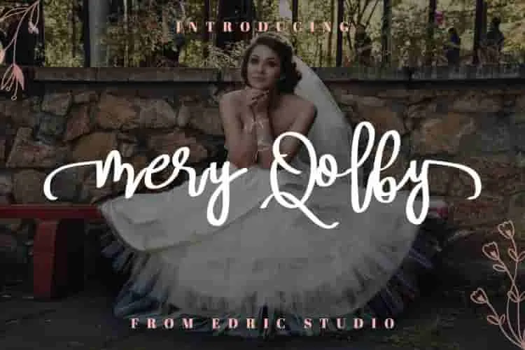 MeryQolby Script Lettering Font