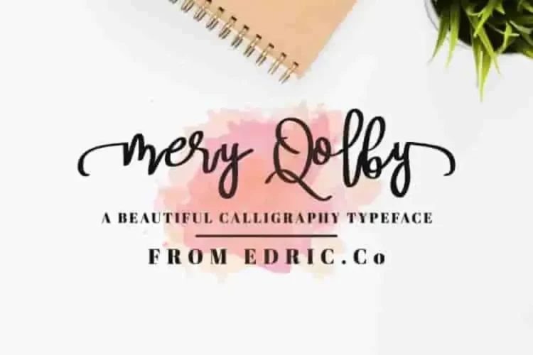 MeryQolby Script Lettering Font