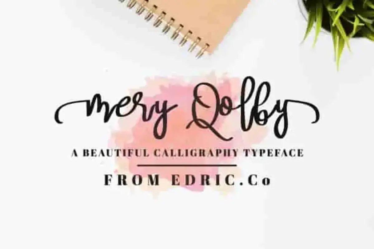 MeryQolby Script Lettering Font