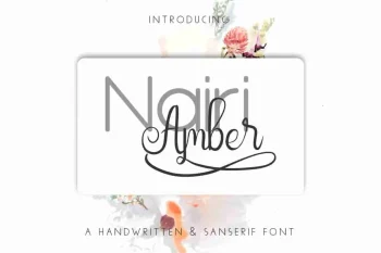 NairiAmber Fancy Handwritten Font Duo