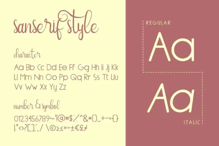 NairiAmber Fancy Handwritten Font Duo
