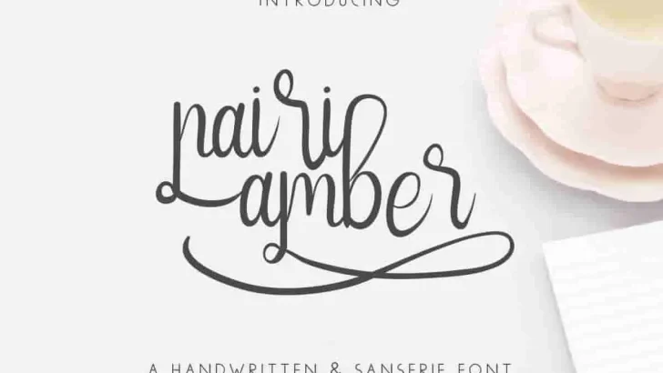 NairiAmber Fancy Handwritten Font Duo
