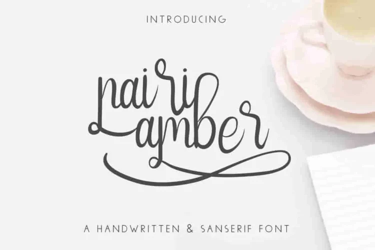 NairiAmber Fancy Handwritten Font Duo