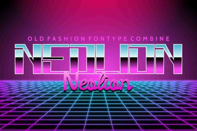 Neolion Retro Style Font Duo
