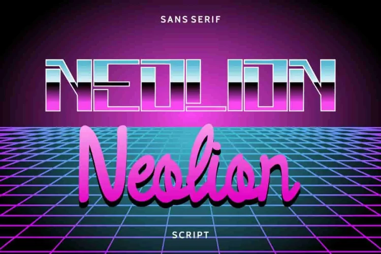 Neolion Retro Style Font Duo