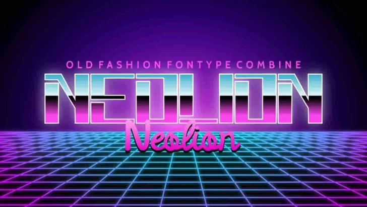 Neolion Retro Style Font Duo