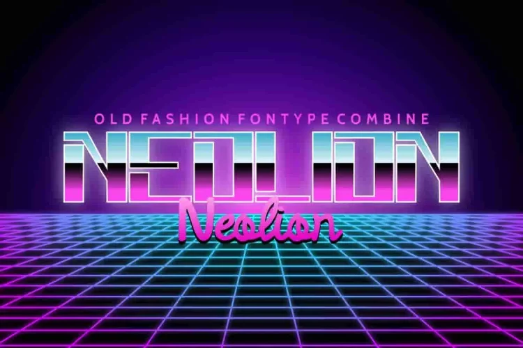 Neolion Retro Style Font Duo