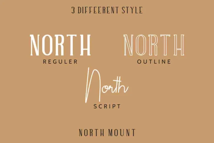 North Mount Trio Style Font