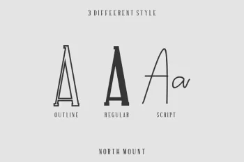 North Mount Trio Style Font