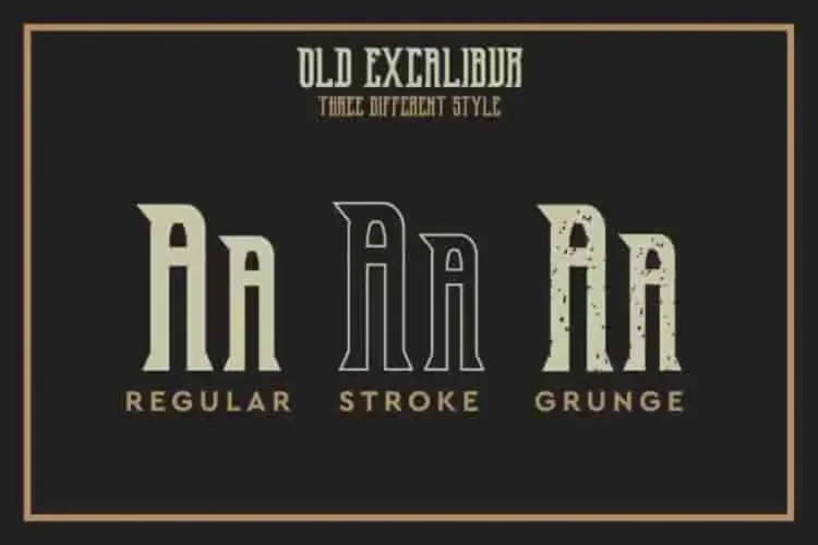OldExcalibur Modern Sans Serif Fonts