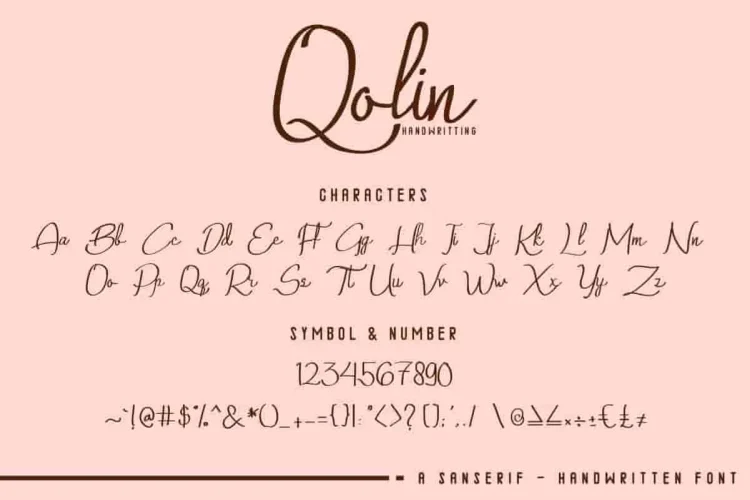 Qalin SansSerif Handwritten Font Duo