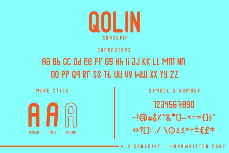 Qalin SansSerif Handwritten Font Duo