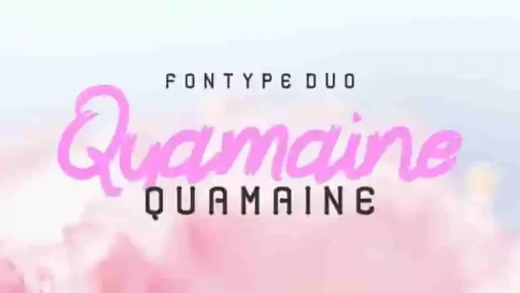 Quamaine Brush Sans Serif Font