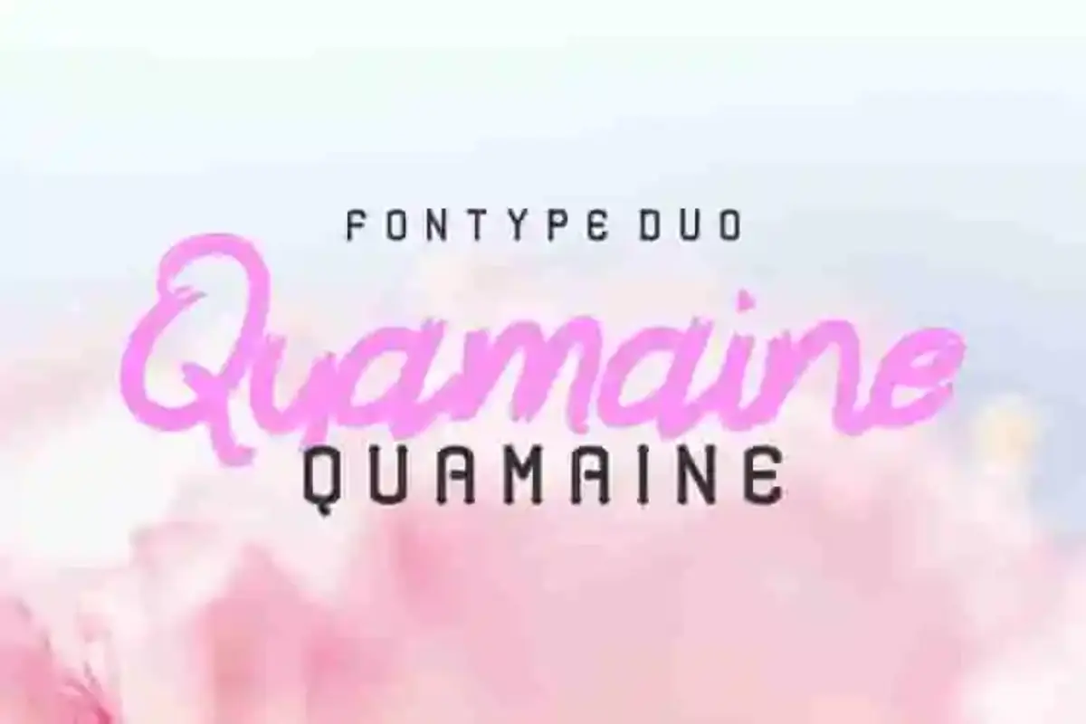 Quamaine Brush Sans Serif Font