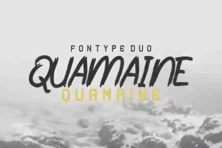 Quamaine Brush Sans Serif Font