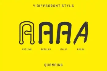 Quamaine Brush Sans Serif Font