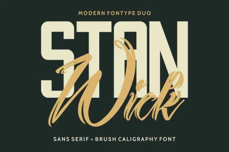 Stanwick Calligraphy Font Duo
