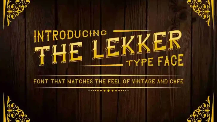 The Lekker Vintage Sans Serif Font