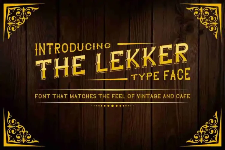 The Lekker Vintage Sans Serif Font