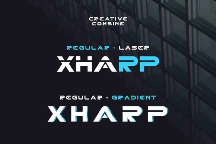 XHARP Futuristic Modern Font
