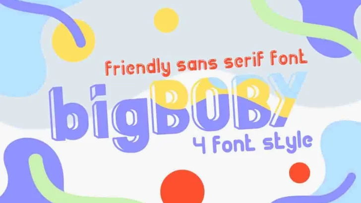 bigBoby Sans Serif Comic Fonts
