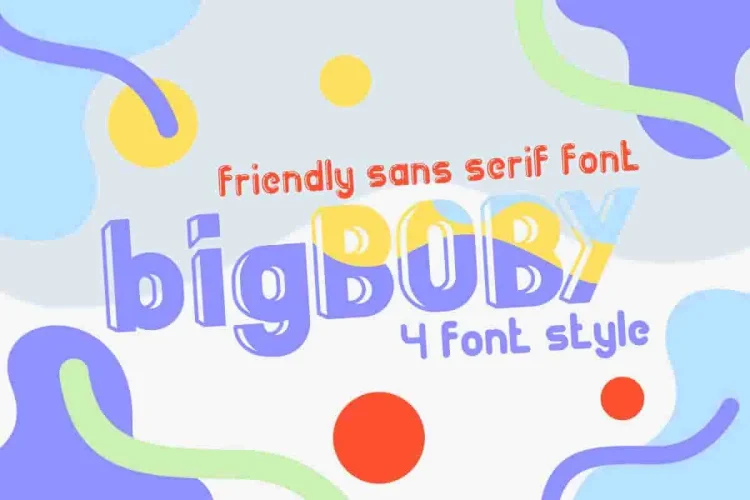 bigBoby Sans Serif Comic Fonts