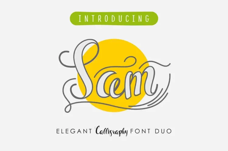 SAM Hand Lettering Calligraphy Font