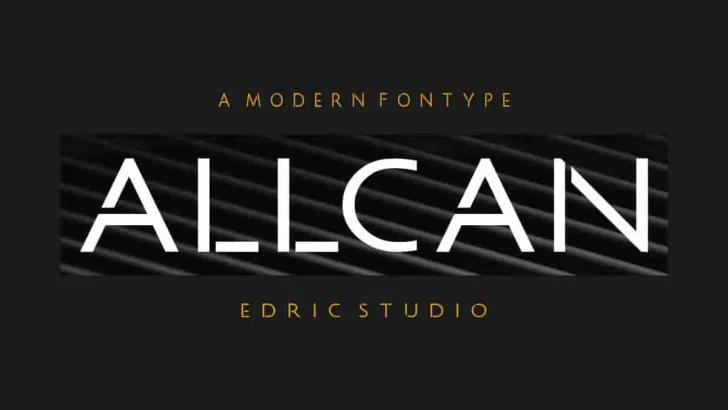 Allcan Modern Display Font