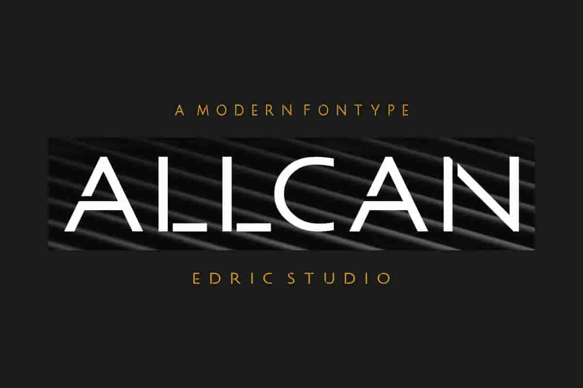 Allcan Modern Display Font