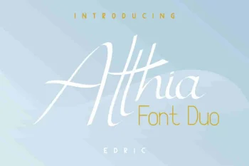 Atthia Calligraphy Style Font Duo