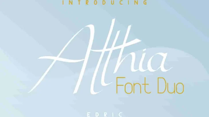 Atthia Calligraphy Style Font Duo