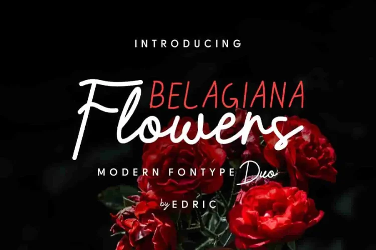 Belagiana Flowers Script Font