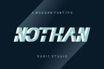 NOTHAN Futuristic Techno Modern Font
