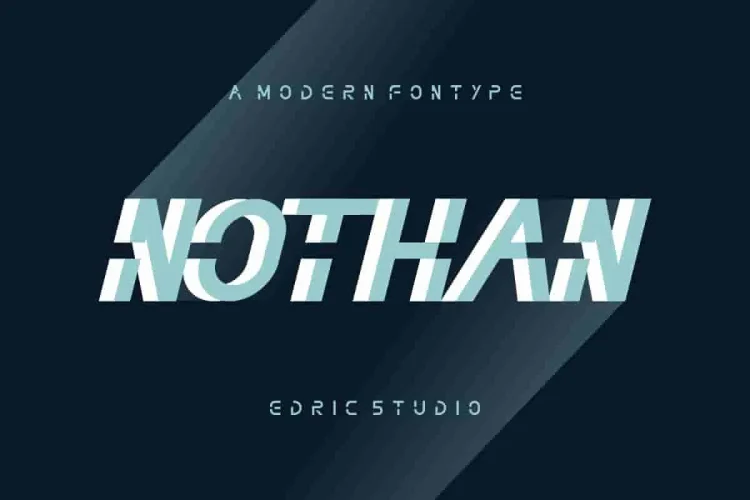NOTHAN Futuristic Techno Modern Font