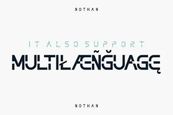 NOTHAN Futuristic Techno Modern Font