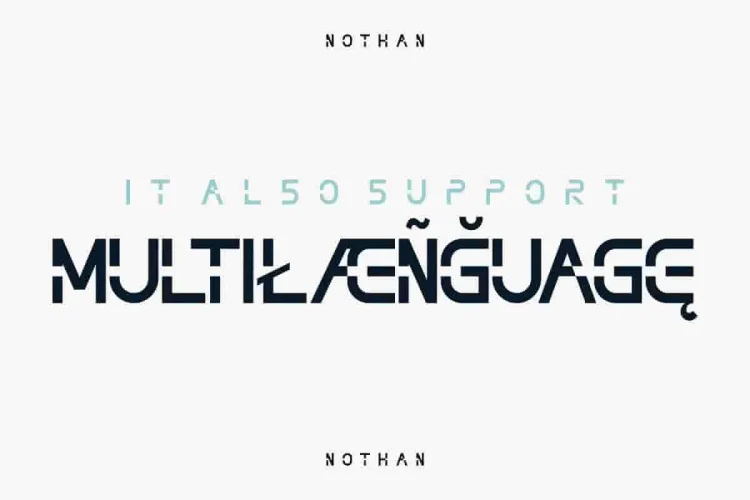 NOTHAN Futuristic Techno Modern Font