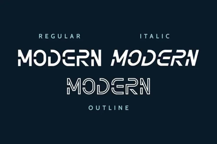NOTHAN Futuristic Techno Modern Font