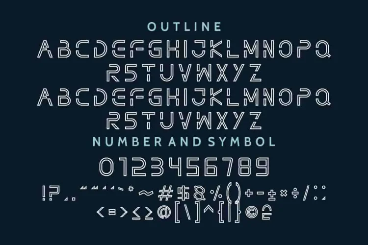 NOTHAN Futuristic Techno Modern Font