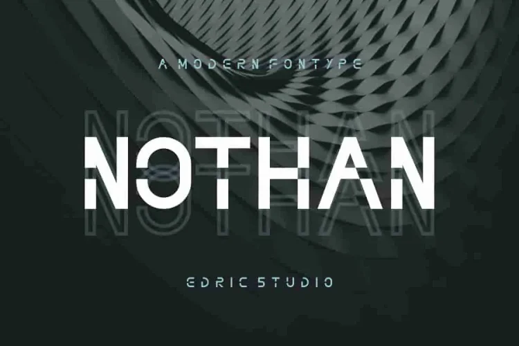 NOTHAN Futuristic Techno Modern Font