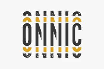 ONNIC Stencil Font with Four Style